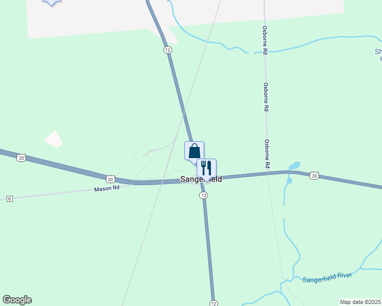 map of restaurants, bars, coffee shops, grocery stores, and more near 1053 New York 12 in Waterville