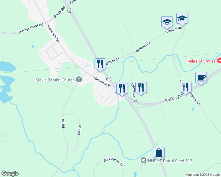 map of restaurants, bars, coffee shops, grocery stores, and more near 10 Grenier Boulevard in Londonderry