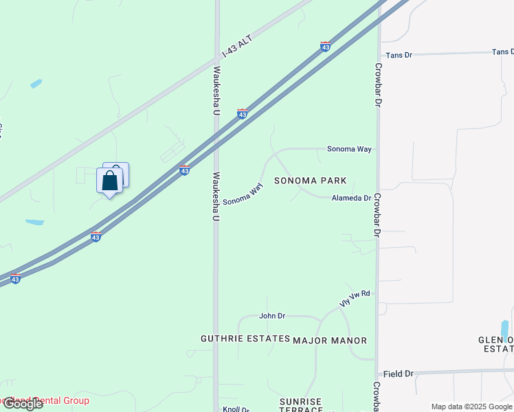 map of restaurants, bars, coffee shops, grocery stores, and more near S70W22370 Sonoma Way in Big Bend