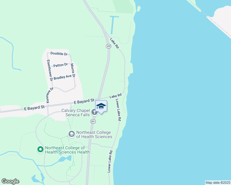 map of restaurants, bars, coffee shops, grocery stores, and more near 3245 Lake Road in Seneca Falls