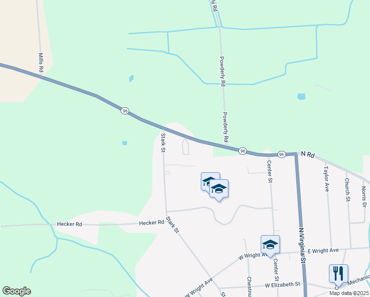 map of restaurants, bars, coffee shops, grocery stores, and more near 1400 New York 96 in Waterloo