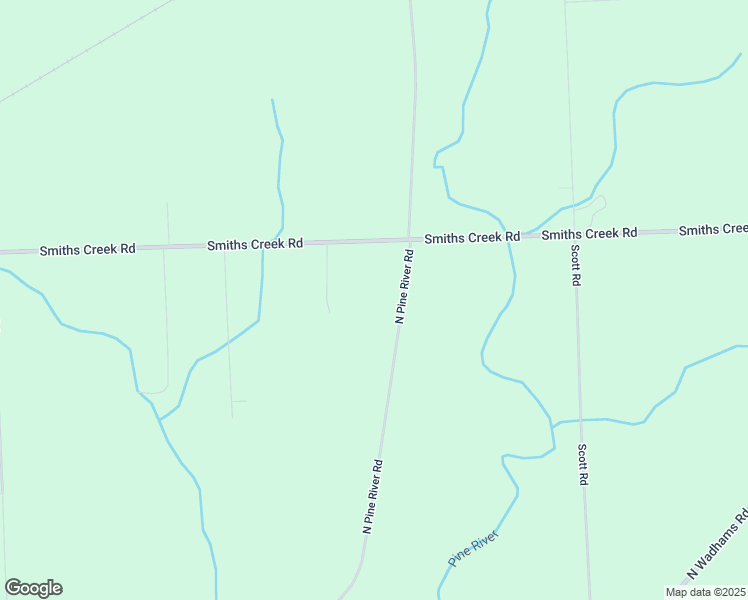 map of restaurants, bars, coffee shops, grocery stores, and more near 401 North Pine River Road in Smiths Creek