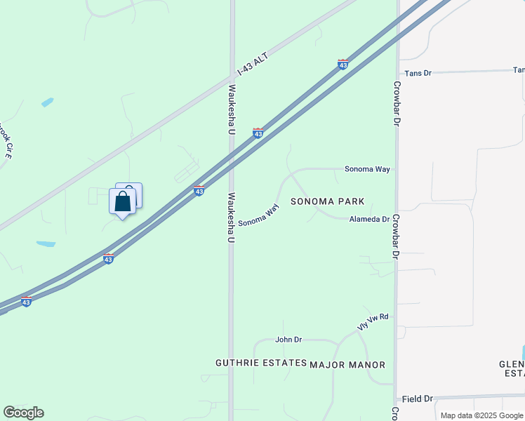 map of restaurants, bars, coffee shops, grocery stores, and more near S70W22370 Sonoma Way in Big Bend