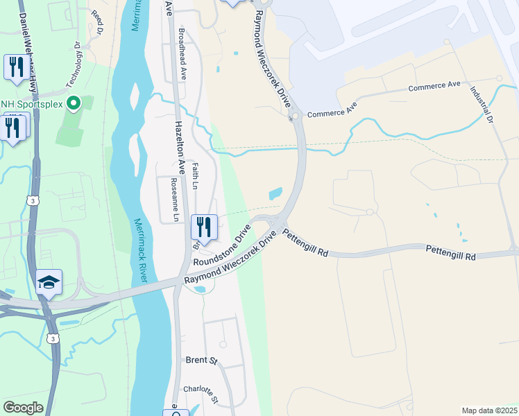 map of restaurants, bars, coffee shops, grocery stores, and more near 52 Pettingill Road in Londonderry