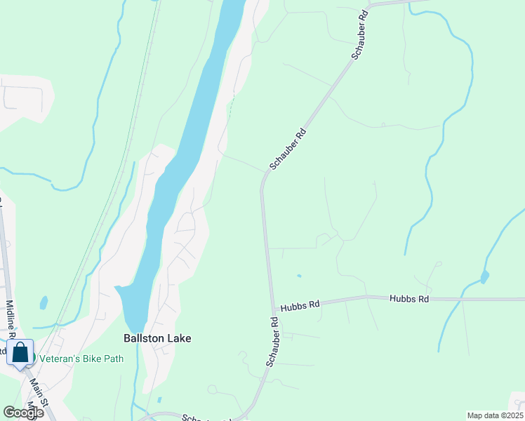 map of restaurants, bars, coffee shops, grocery stores, and more near Schauber Road in Ballston Lake