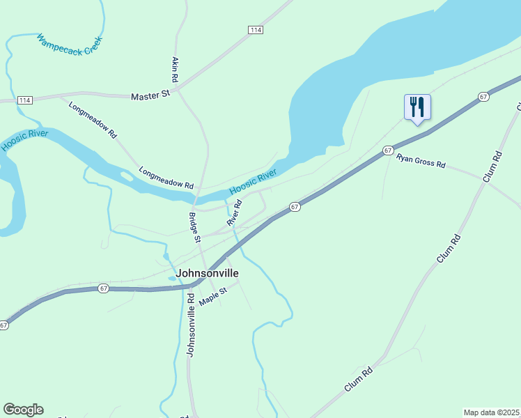 map of restaurants, bars, coffee shops, grocery stores, and more near 41 Church Hill Road in Johnsonville