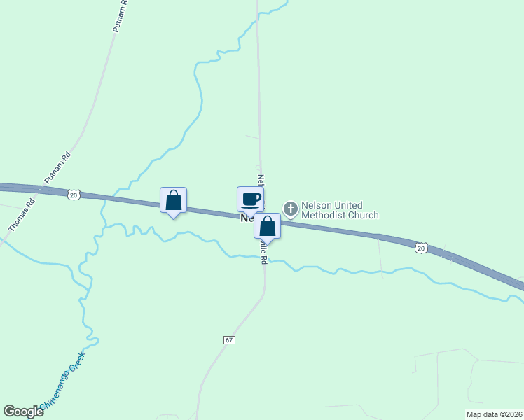 map of restaurants, bars, coffee shops, grocery stores, and more near 2420 Nelson Road in Cazenovia