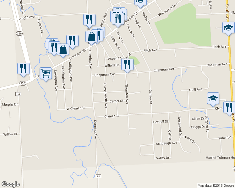 map of restaurants, bars, coffee shops, grocery stores, and more near 14 Saint Anthony Street in Auburn