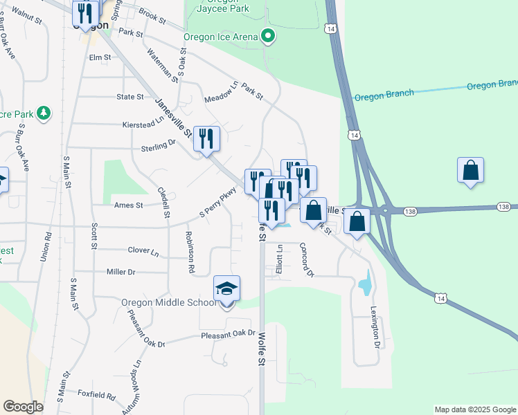 map of restaurants, bars, coffee shops, grocery stores, and more near 892 County Road MM in Fitchburg