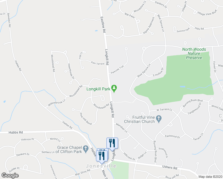 map of restaurants, bars, coffee shops, grocery stores, and more near 62 Longkill Road in Ballston Lake