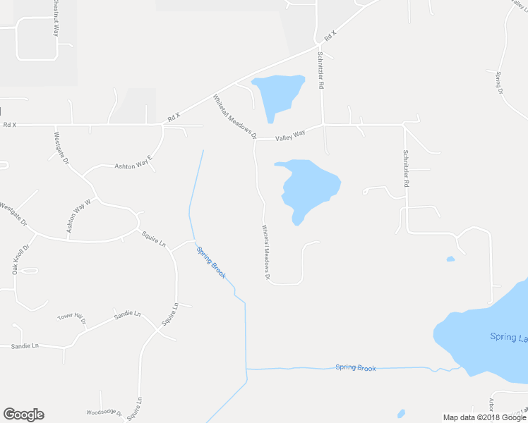 map of restaurants, bars, coffee shops, grocery stores, and more near Whitetail Meadows Drive in Mukwonago