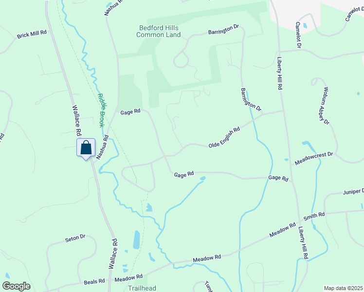 map of restaurants, bars, coffee shops, grocery stores, and more near 13 West Wind Drive in Bedford