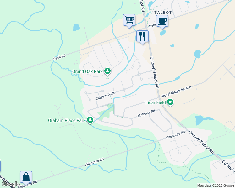 map of restaurants, bars, coffee shops, grocery stores, and more near in London