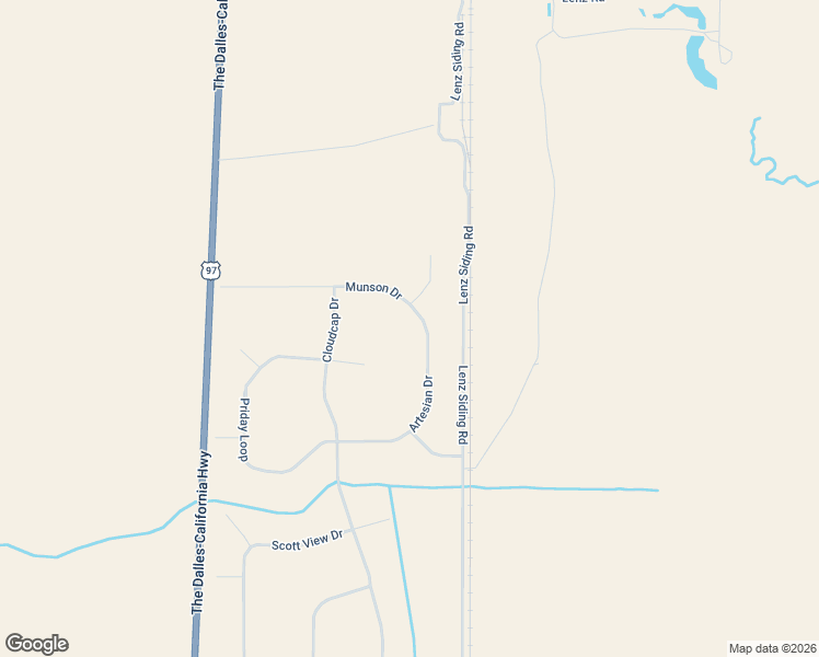map of restaurants, bars, coffee shops, grocery stores, and more near Artesian Drive in Chiloquin