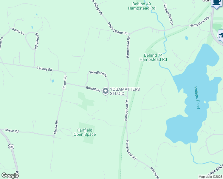 map of restaurants, bars, coffee shops, grocery stores, and more near 2 Woodland Drive in Sandown