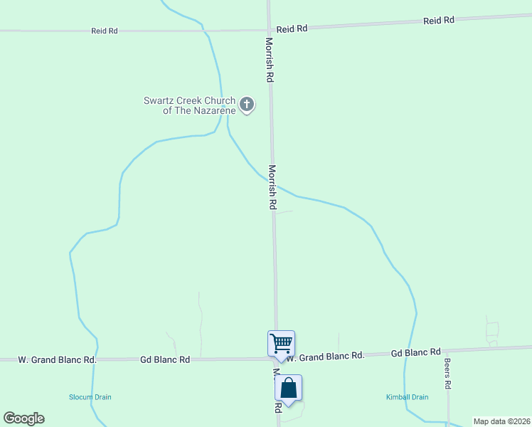 map of restaurants, bars, coffee shops, grocery stores, and more near 7287 Morrish Road in Swartz Creek