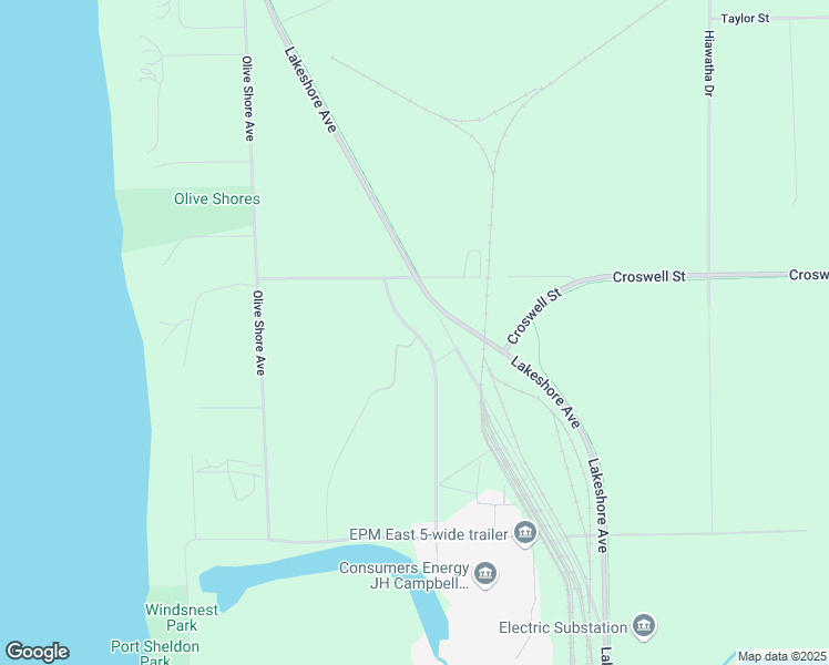 map of restaurants, bars, coffee shops, grocery stores, and more near 17000 Croswell Street in West Olive