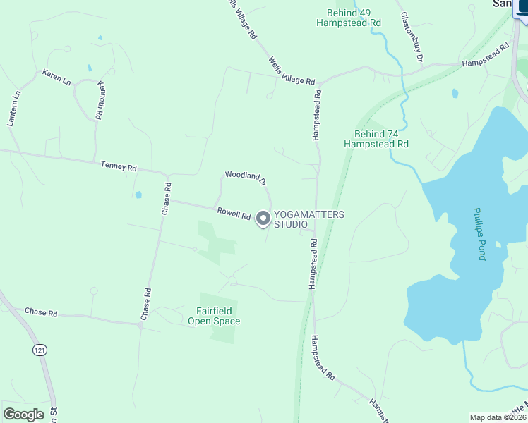 map of restaurants, bars, coffee shops, grocery stores, and more near 2 Woodland Drive in Sandown