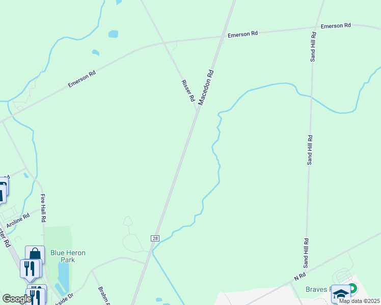 map of restaurants, bars, coffee shops, grocery stores, and more near 2283 28 in Canandaigua