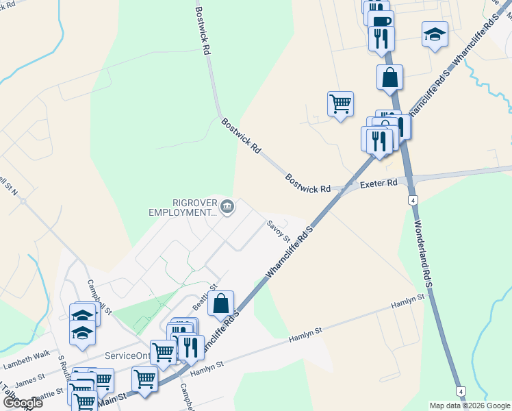 map of restaurants, bars, coffee shops, grocery stores, and more near 1978 Westwick Walk in London