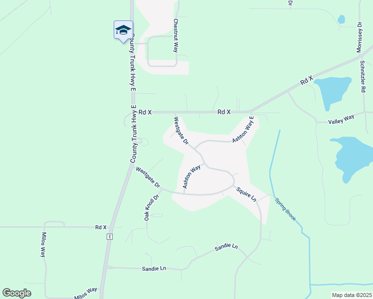 map of restaurants, bars, coffee shops, grocery stores, and more near W327S6811 Westgate Drive in Mukwonago