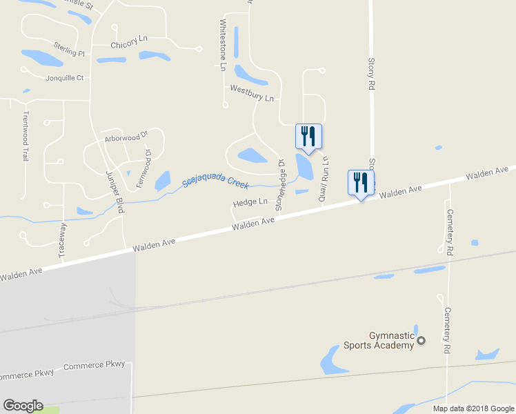 map of restaurants, bars, coffee shops, grocery stores, and more near 9 Hedge Lane in Lancaster