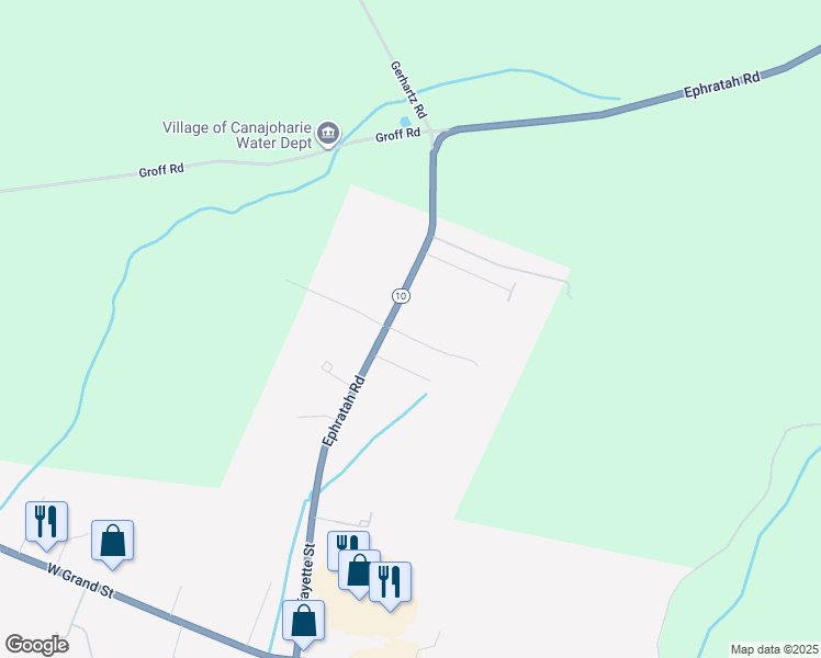 map of restaurants, bars, coffee shops, grocery stores, and more near 107 East Skyline Drive in Palatine Bridge