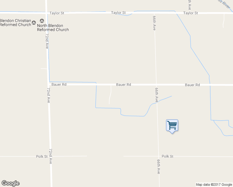 map of restaurants, bars, coffee shops, grocery stores, and more near 6804 Bauer Road in Hudsonville