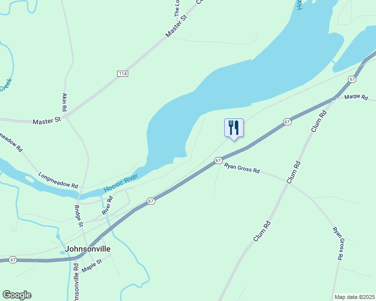map of restaurants, bars, coffee shops, grocery stores, and more near 133 River Road in Johnsonville