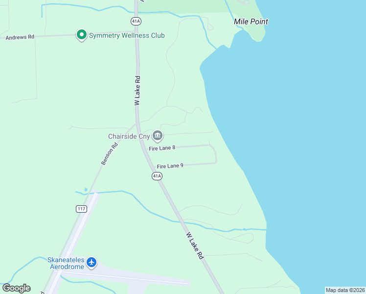 map of restaurants, bars, coffee shops, grocery stores, and more near Fire Lane 8 in Onondaga County