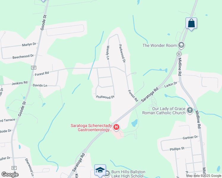 map of restaurants, bars, coffee shops, grocery stores, and more near 1 Wealthy Lane in Ballston