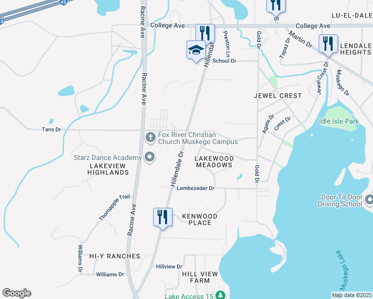 W193S6754 Hillendale Drive, Muskego WI Walk Score