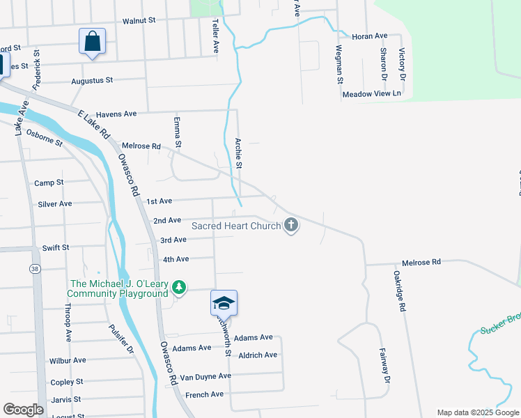 map of restaurants, bars, coffee shops, grocery stores, and more near 70 Melrose Road in Auburn