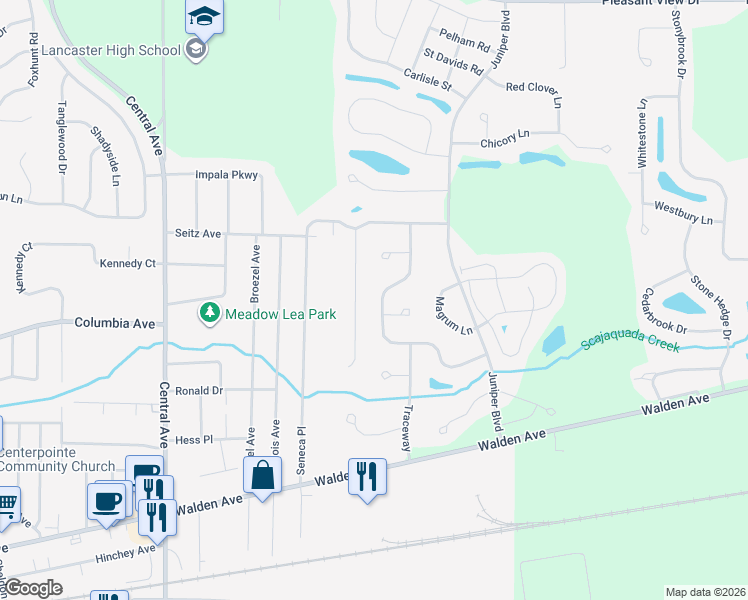 map of restaurants, bars, coffee shops, grocery stores, and more near 81 Newberry Ln in Lancaster
