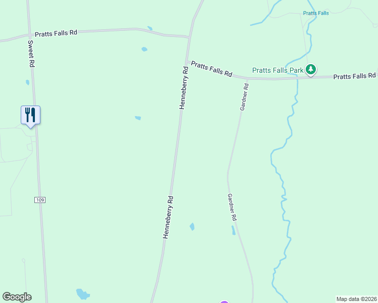 map of restaurants, bars, coffee shops, grocery stores, and more near 3132 Henneberry Road in Jamesville