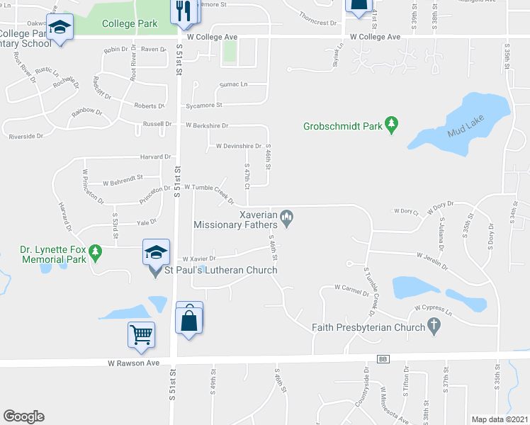 map of restaurants, bars, coffee shops, grocery stores, and more near 4603 West Tumble Creek Drive in Franklin