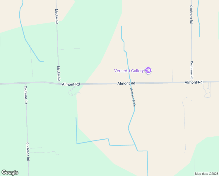 map of restaurants, bars, coffee shops, grocery stores, and more near 16303 Almont Road in Allenton