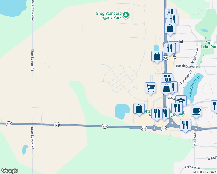 map of restaurants, bars, coffee shops, grocery stores, and more near 3234 Wisconsin 138 in Stoughton