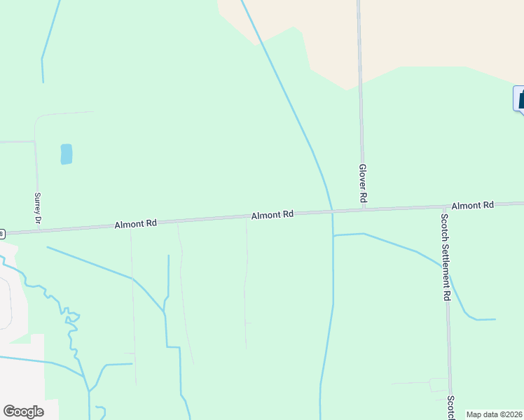 map of restaurants, bars, coffee shops, grocery stores, and more near 8275 Almont Road in Almont