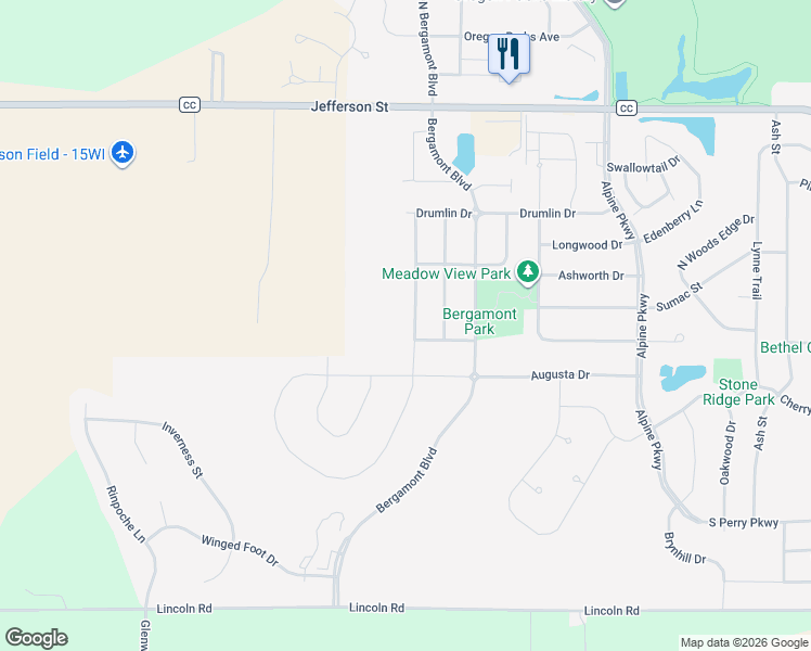 map of restaurants, bars, coffee shops, grocery stores, and more near 1063 Fincastle Street in Oregon