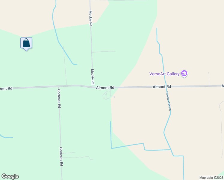 map of restaurants, bars, coffee shops, grocery stores, and more near 16452 Almont Road in Allenton