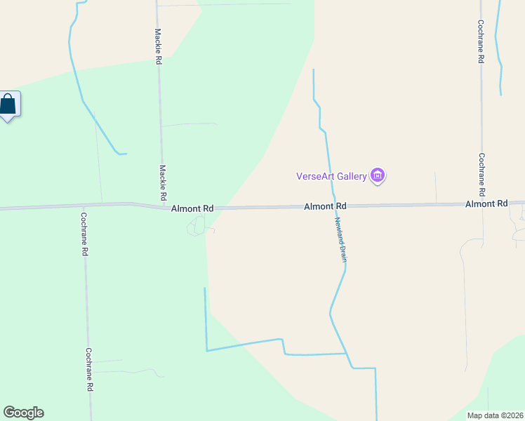 map of restaurants, bars, coffee shops, grocery stores, and more near 16303 Almont Road in Allenton