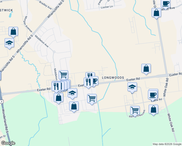 map of restaurants, bars, coffee shops, grocery stores, and more near 377 Kennington Way in London
