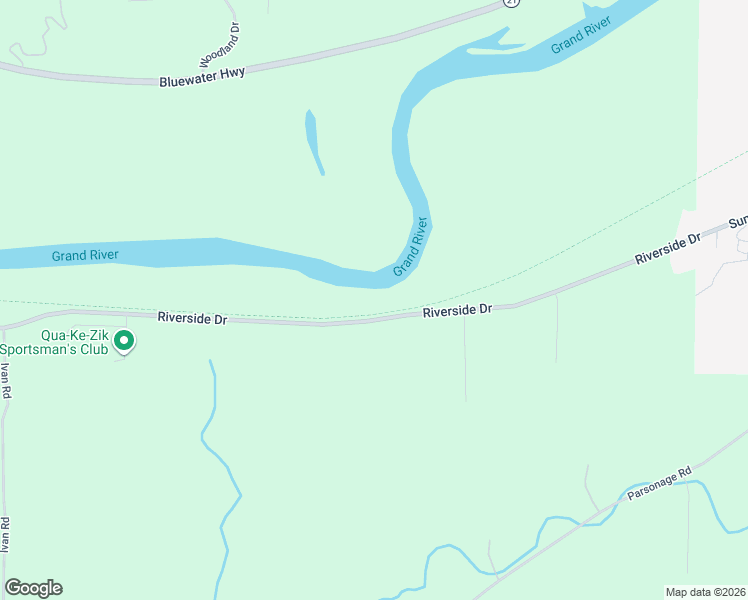 map of restaurants, bars, coffee shops, grocery stores, and more near 7905-8999 Riverside Drive in Saranac