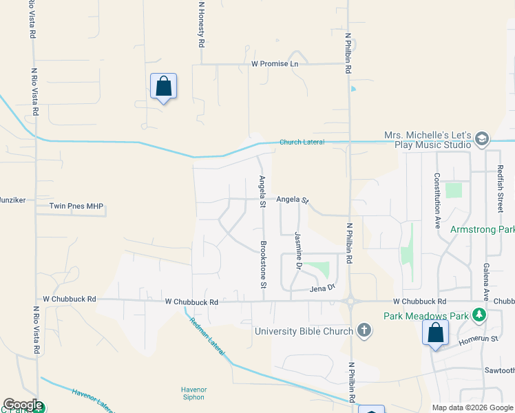map of restaurants, bars, coffee shops, grocery stores, and more near 5065 Brookstone Street in Pocatello