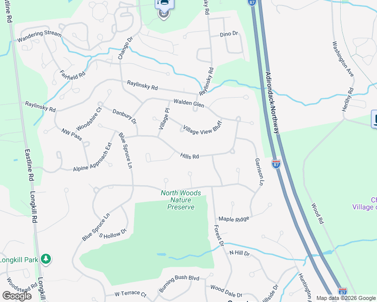 map of restaurants, bars, coffee shops, grocery stores, and more near 26 Hills Road in Ballston Lake