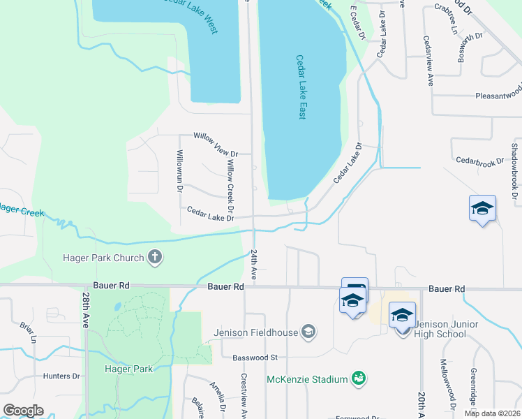 map of restaurants, bars, coffee shops, grocery stores, and more near 8602 24th Avenue in Georgetown Township