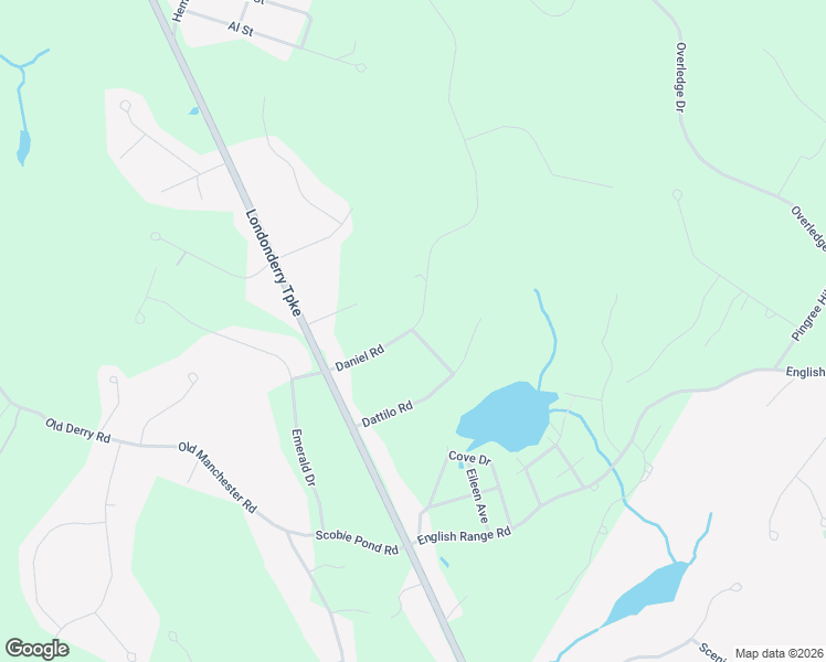 map of restaurants, bars, coffee shops, grocery stores, and more near 10 Daniel Rd in Derry