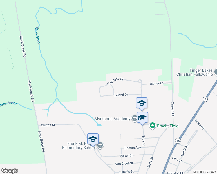map of restaurants, bars, coffee shops, grocery stores, and more near 19 Edgewood Road in Seneca Falls