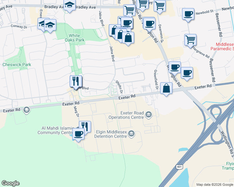 map of restaurants, bars, coffee shops, grocery stores, and more near 51 Sholto Drive in London